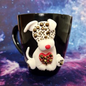 Puppy love polymer clay art