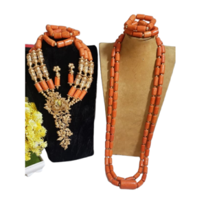 RWC005 Couples Beaded Neckpiece (Coral Bead)