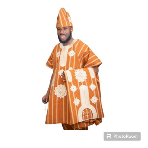 RWC010 4-piece African Asooke Attire - Image 2
